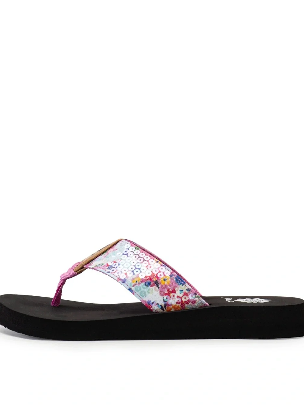 YELLOW BOX FRANCES PURPLE MULTI FLIP FLOPS MEDIUM WIDTH NEW IN BOX - Picture 1 of 4